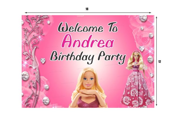 Barbie Theme  Customized Welcome Board Online Sale