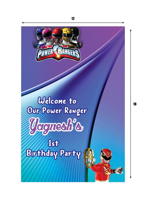 Power Rangers Theme  Customized Welcome Board For Cheap