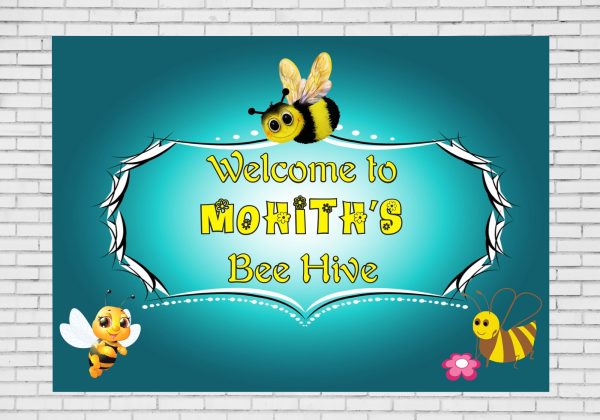 Bumble Bee Personalized  Theme Welcome Board Online