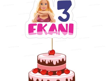 Barbie Theme Customized Cake Topper Online Sale