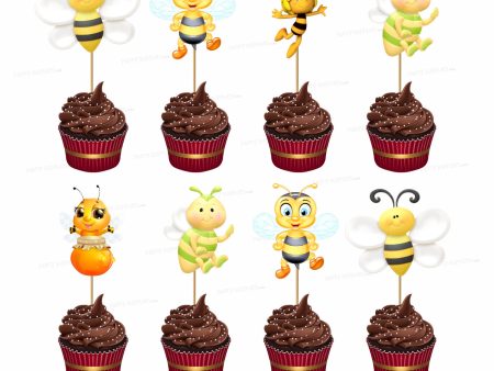 Bumble Bee Theme Cup Cake Topper Online now