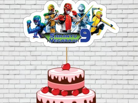 Power Rangers Theme Customized Cake Topper Supply