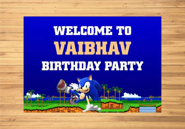 Sonic the Hedgehog Theme  Customized Welcome Board Sale