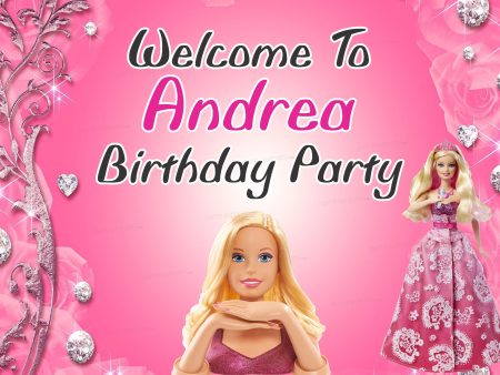 Barbie Theme  Customized Welcome Board Online Sale