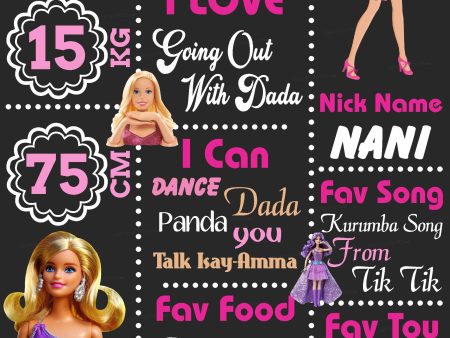 Barbie Theme Chalk Board Online