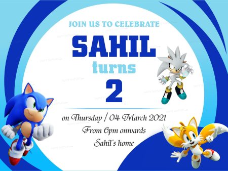 Sonic the Hedgehog Theme Invite Sale