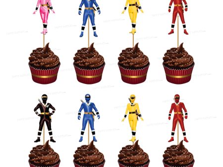 Power Rangers Theme Cup Cake Topper For Sale