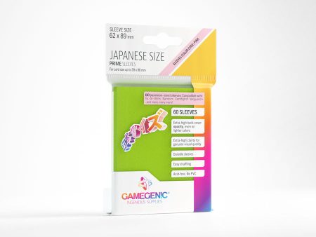 Gamegenic -  Japanese Size Prime Sleeves - Lime (60ct) Cheap