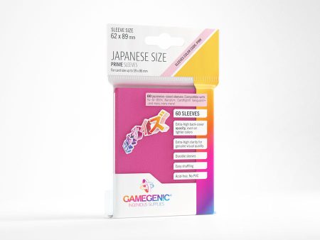 Gamegenic -  Japanese Size Prime Sleeves - Pink (60ct) Cheap