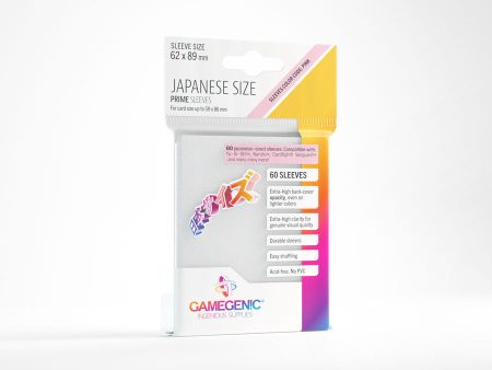 Gamegenic -  Japanese Size Prime Sleeves - White (60ct) For Cheap