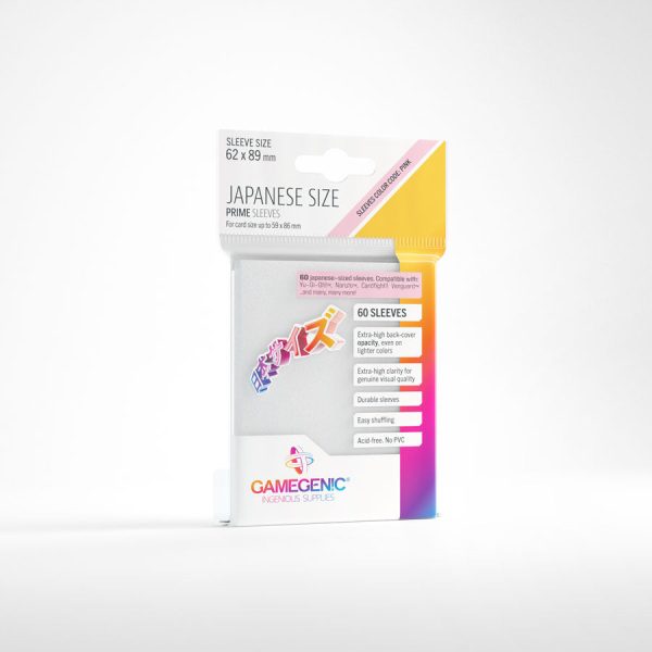 Gamegenic -  Japanese Size Prime Sleeves - White (60ct) For Cheap