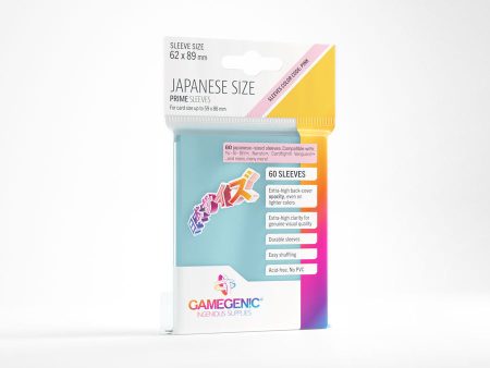 Gamegenic -  Japanese Size Prime Sleeves - Clear (60ct) Online Sale