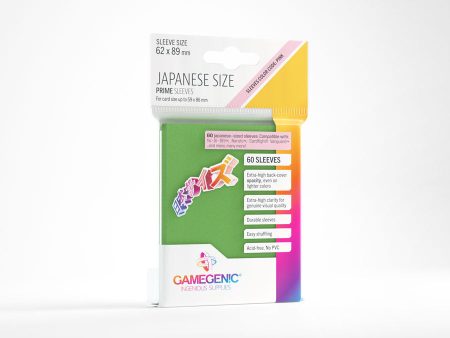 Gamegenic -  Japanese Size Prime Sleeves - Green (60ct) Online