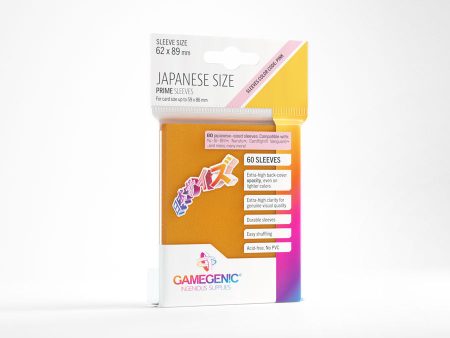 Gamegenic -  Japanese Size Prime Sleeves - Orange (60ct) Sale